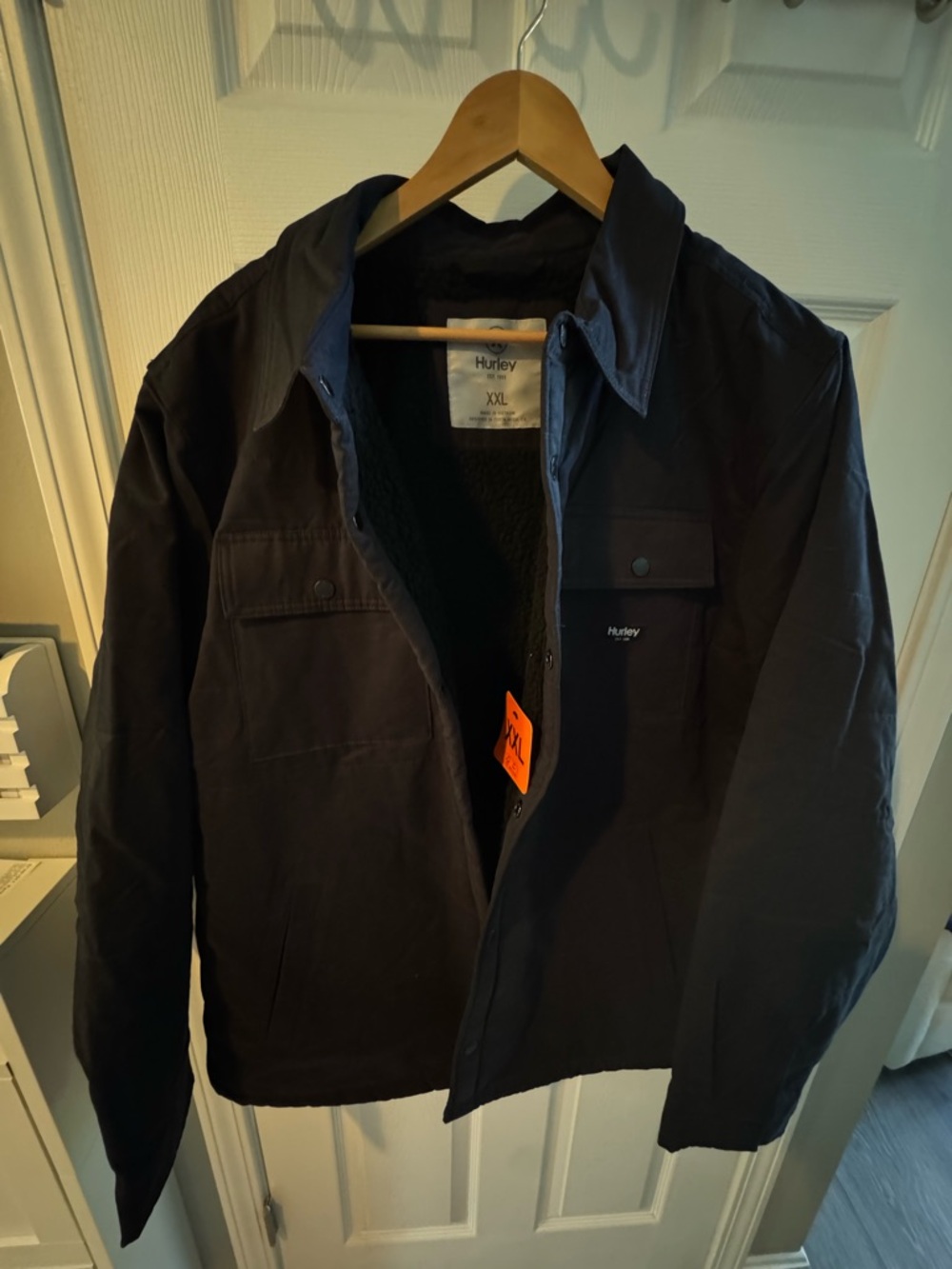 Hurley Men's Sherpa Lined Button Up Jacket